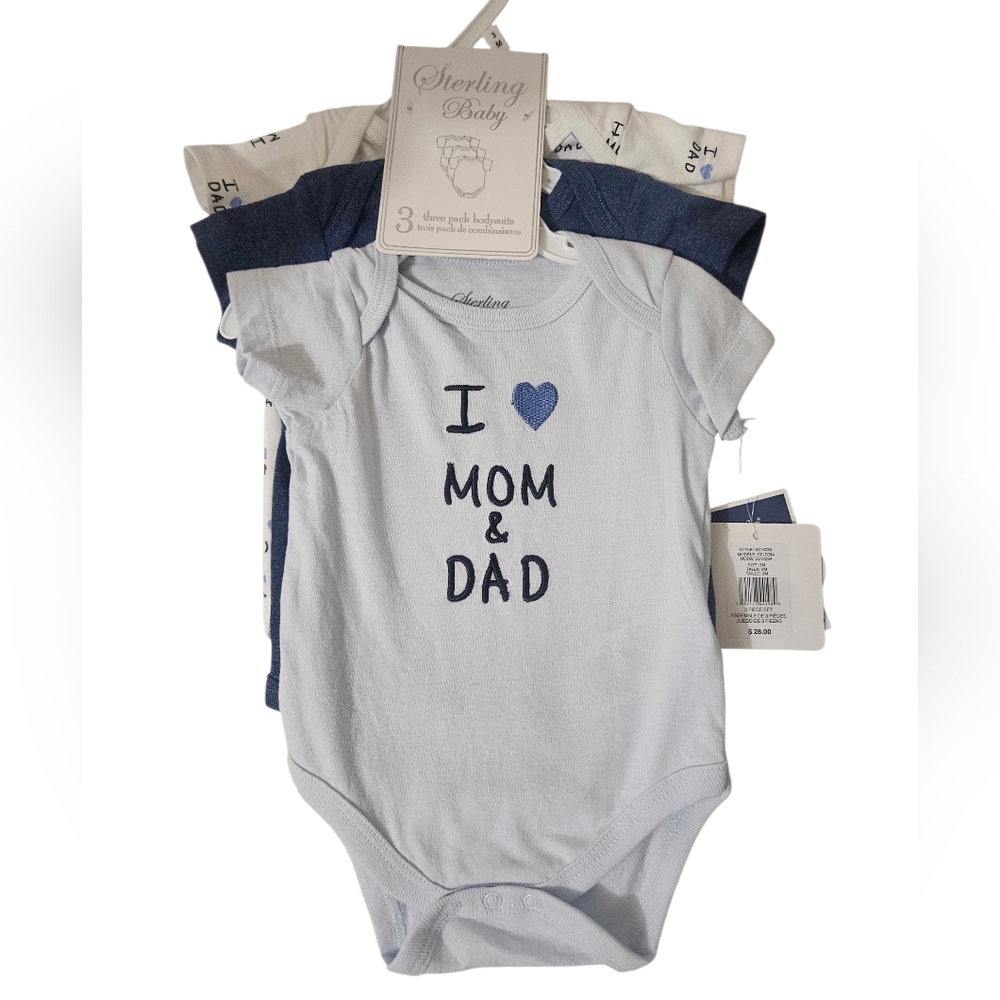 Blue and White Onesie Set